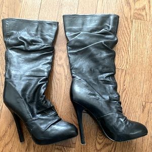 Leather boots